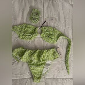 Montce lime icing Tamarindo Ruffle Bikini set